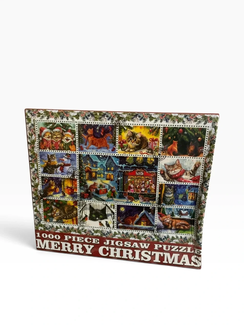 Jigsaw Merry Christmas Puzzle Box – Red, Green, Blue NEW